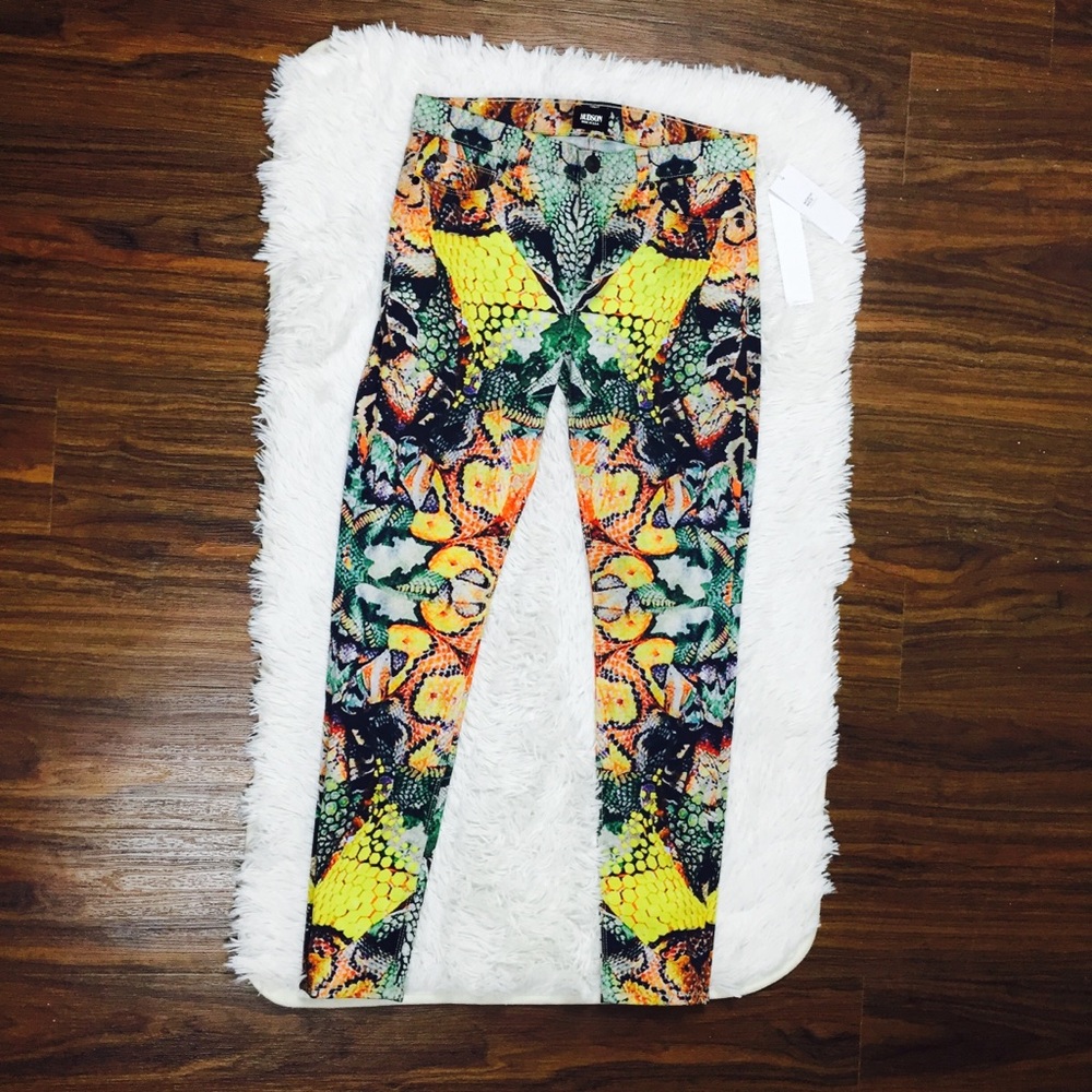 Hudson Nico MidRise Super Skinny Snake Print Jeans - Picture 4 of 7